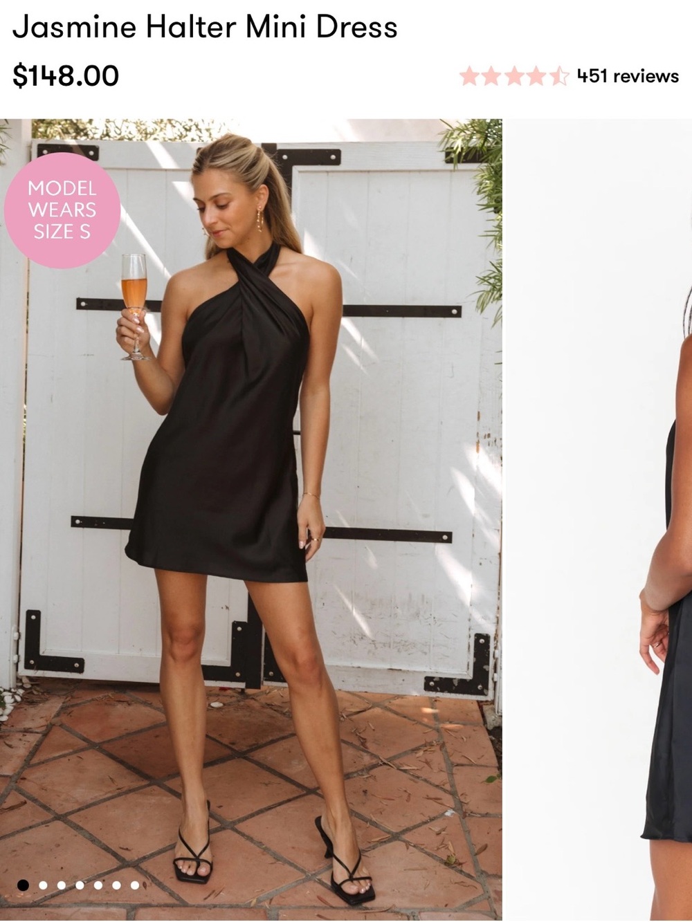 Show Me Your Mumu Black Satin Dress